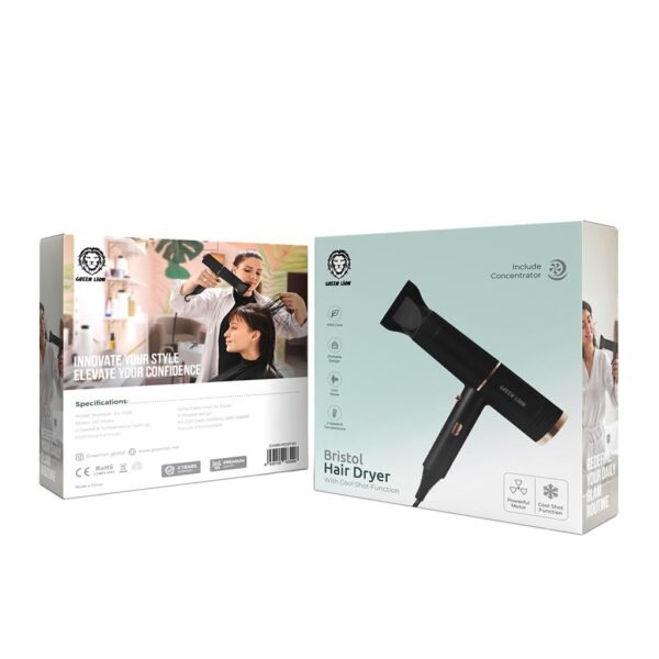 Green Lion Bristol Hair Dryer - Black - Image 6