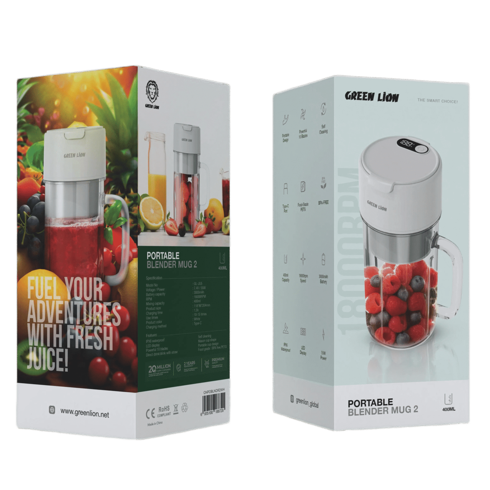 Green Lion Portable Blender Mug 2 - Image 2